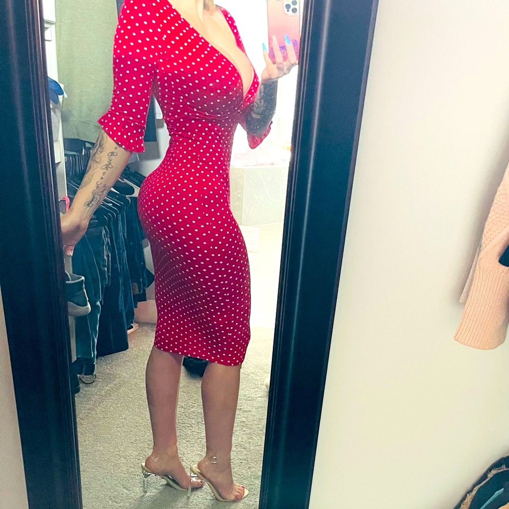 Polka Dot Midi Dress